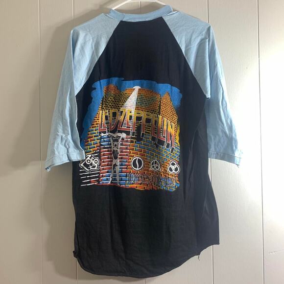 1981 LED ZEPPELIN Houses Of The Holy double sided raglan 3/4 sleeve tee shirt L - Picture 7 of 8